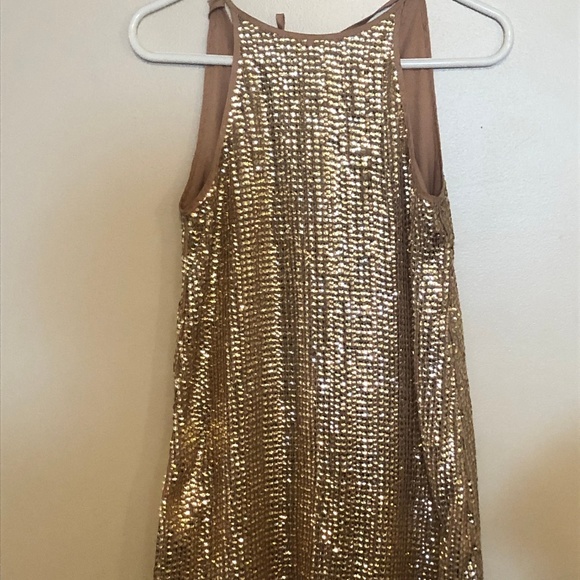 HALTER SEQUIN DRESS - Picture 1 of 2